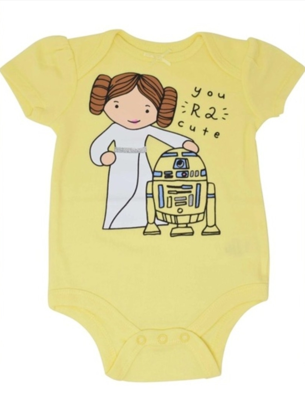 Star Wars Yellow Baby Onesie You R2 Cute